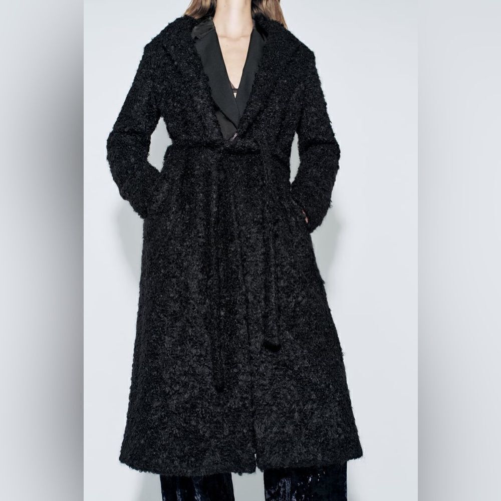 LAST! ZARA MANTECO 82% WOOL BOUCLE COAT ZW COLLECTION - Picture 8 of 11